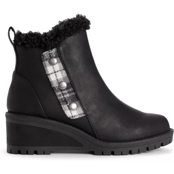 MUK LUKS Womens Norway Halden BootsBlackWhite