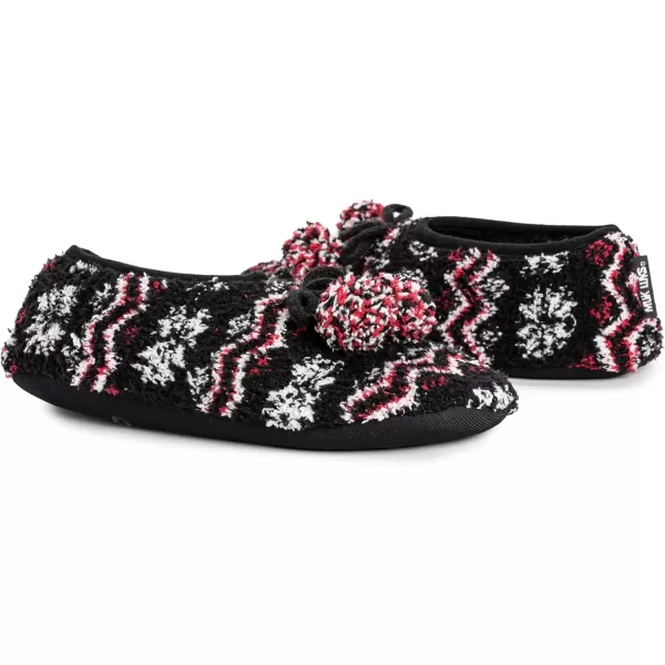 MUK LUKS Womens Novelty Ballerina Slipper SockClassic