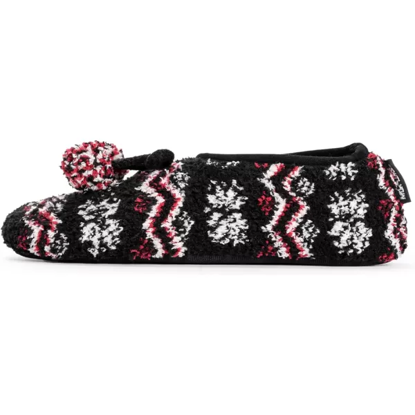 MUK LUKS Womens Novelty Ballerina Slipper SockClassic