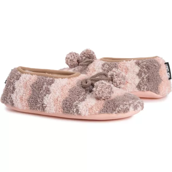 MUK LUKS Womens Novelty Ballerina Slipper SockNeutral