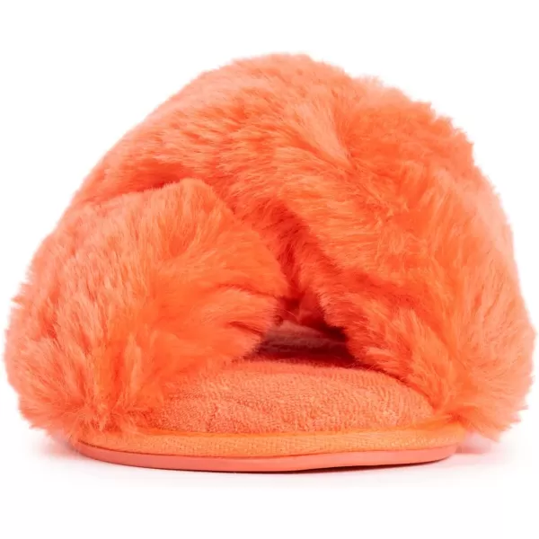 MUK LUKS Womens Perley Criss Cross SlipperCamelia Orange