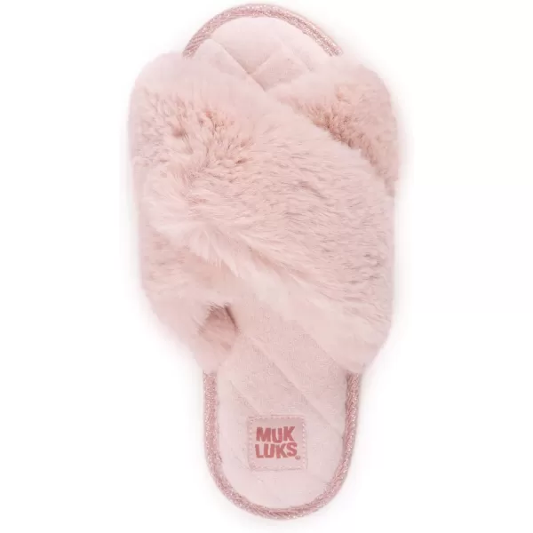 MUK LUKS Womens Perley CrissCross SlipperBlush