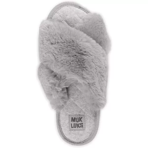 MUK LUKS Womens Perley CrissCross SlipperGrey