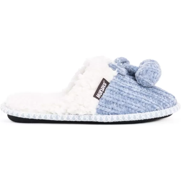 MUK LUKS Womens Perlyn Scuff SlippersDusty Blue