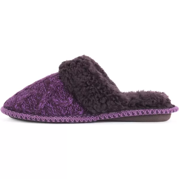 MUK LUKS Womens Perlyn Scuff SlippersPurple