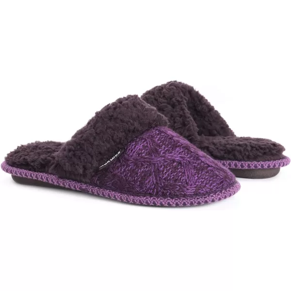 MUK LUKS Womens Perlyn Scuff SlippersPurple