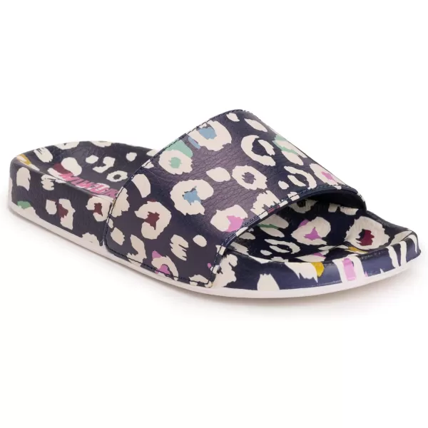 MUK LUKS Womens Pool Party Slide SandalLeopard