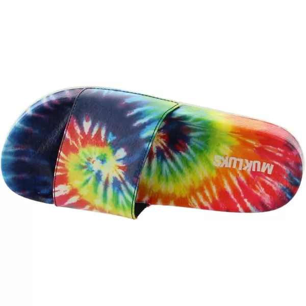 MUK LUKS Womens Pool Party Slide SandalTie Dye