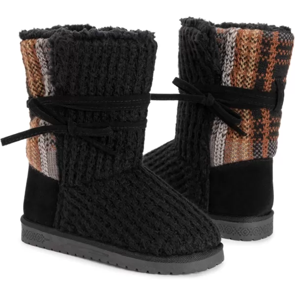 MUK LUKS Womens Pull on Fashion BootBlack Plaid