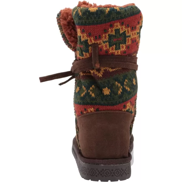 MUK LUKS Womens Pull on Fashion BootBrown Multi