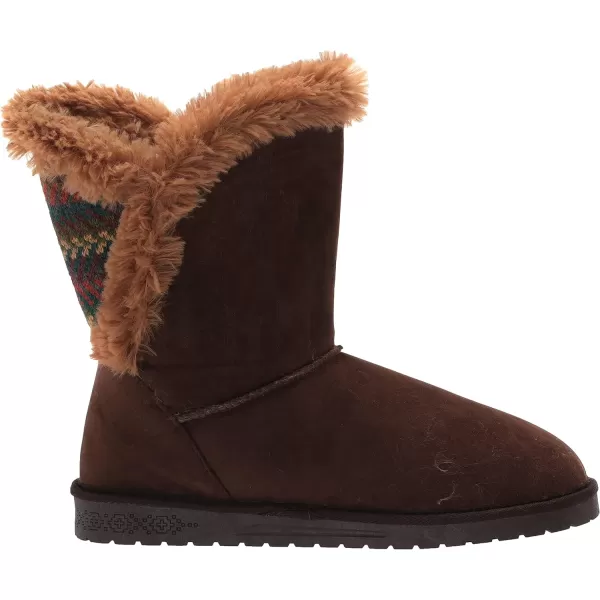 MUK LUKS Womens Pull on Fashion BootBrownSpice