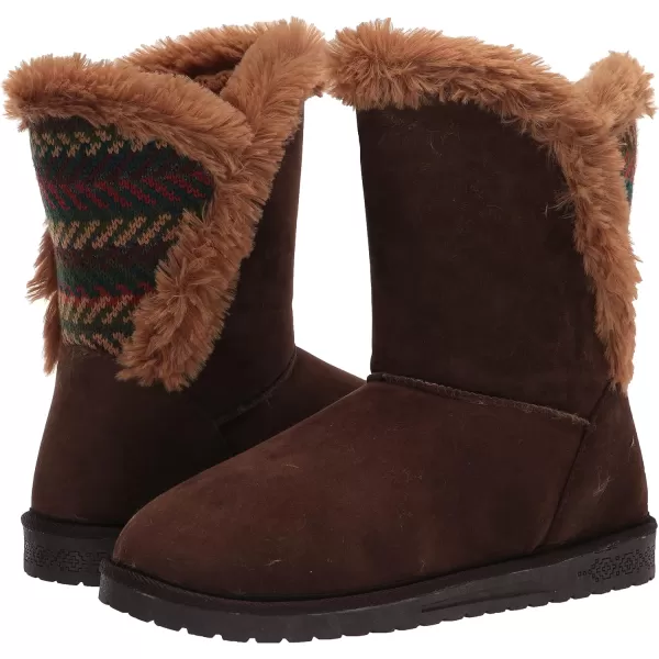 MUK LUKS Womens Pull on Fashion BootBrownSpice