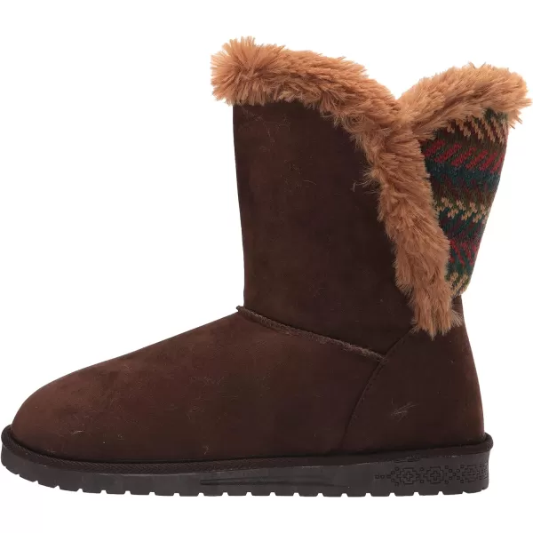 MUK LUKS Womens Pull on Fashion BootBrownSpice