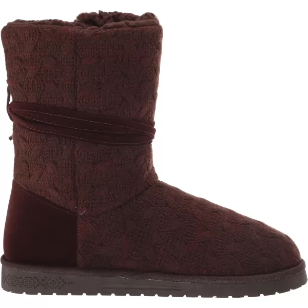 MUK LUKS Womens Pull on Fashion BootChocolate Chip Marl