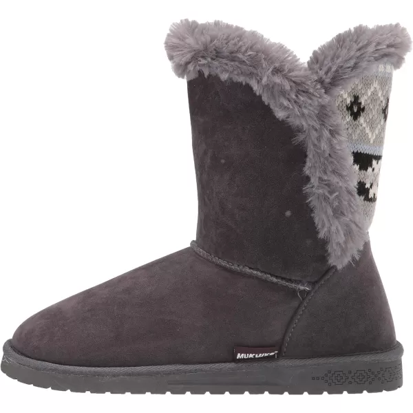 MUK LUKS Womens Pull on Fashion BootDark Grey