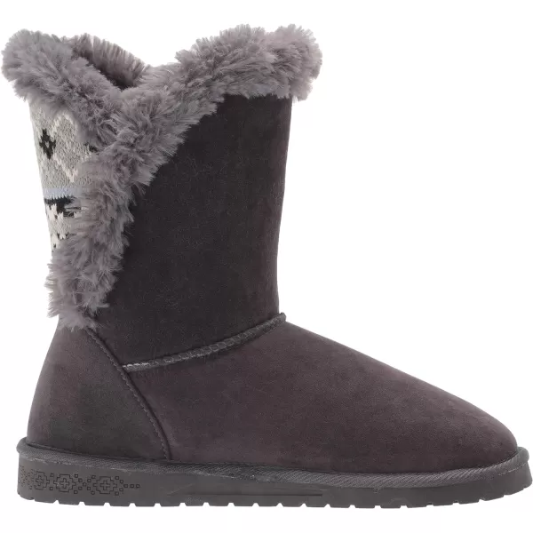 MUK LUKS Womens Pull on Fashion BootDark Grey