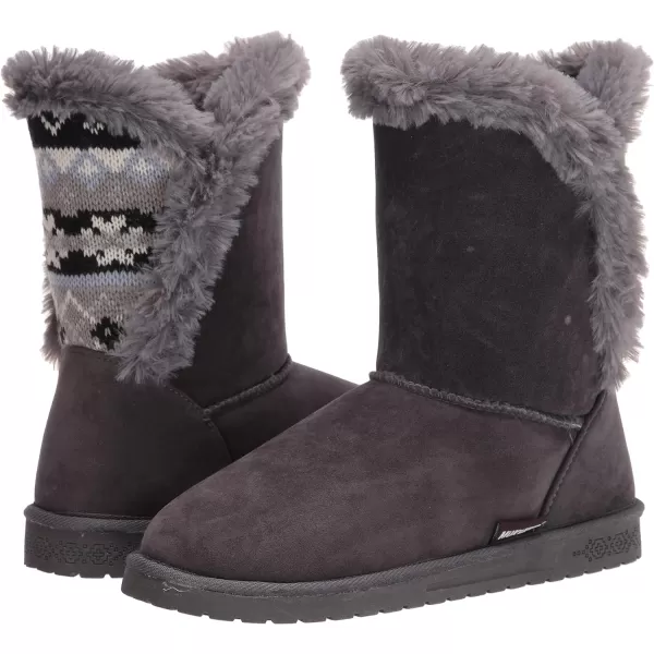 MUK LUKS Womens Pull on Fashion BootDark Grey