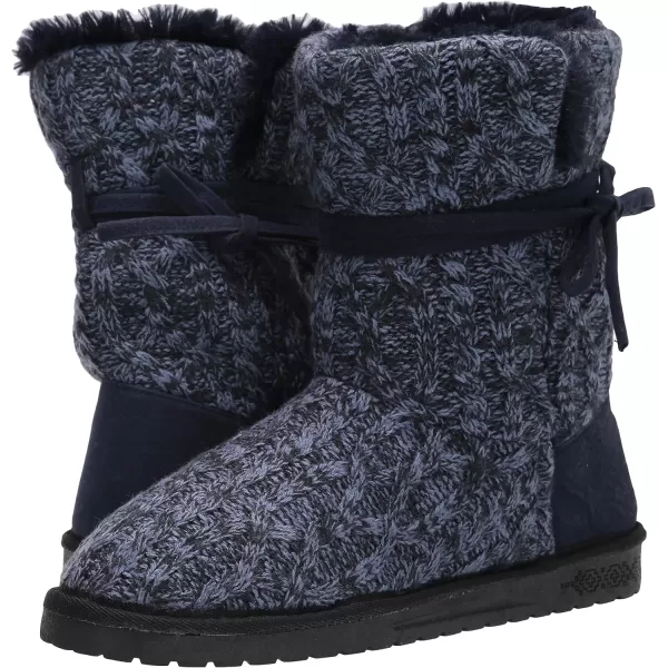 MUK LUKS Womens Pull on Fashion BootDenim Blue