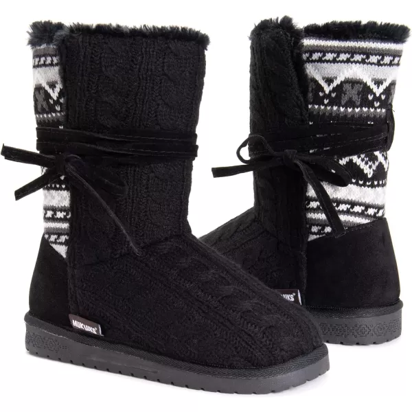 MUK LUKS Womens Pull on Fashion BootEbony