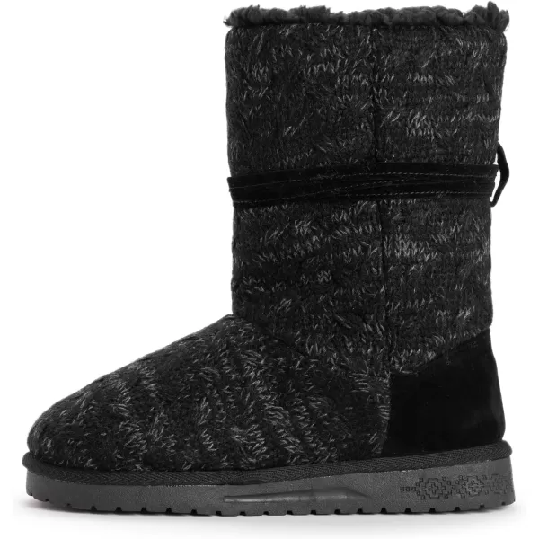 MUK LUKS Womens Pull on Fashion BootEbony Marl