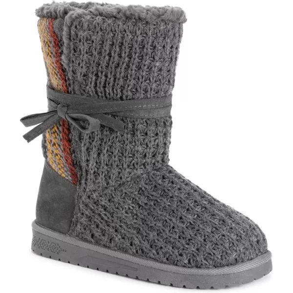 MUK LUKS Womens Pull on Fashion BootGrey Plaid