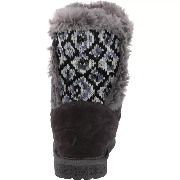 MUK LUKS Womens Pull on Fashion BootGreyBlue