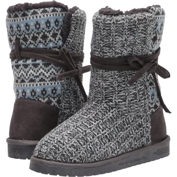 MUK LUKS Womens Pull on Fashion BootHeather Grey