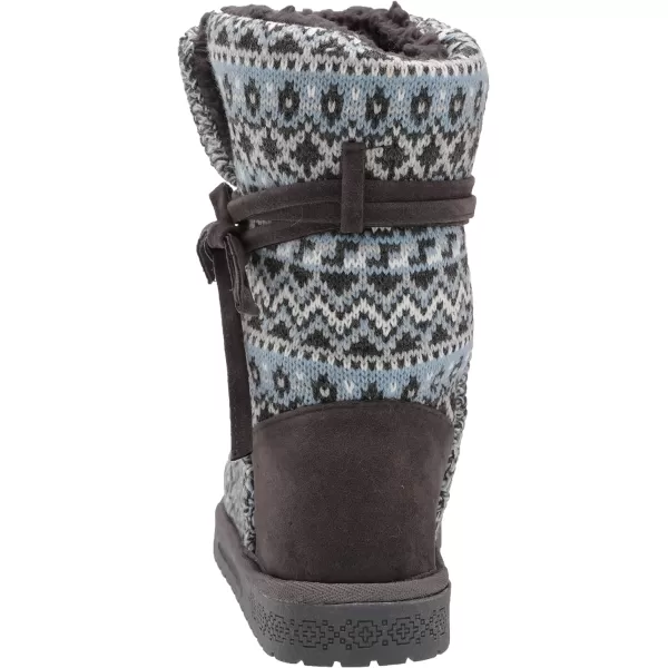 MUK LUKS Womens Pull on Fashion BootHeather Grey