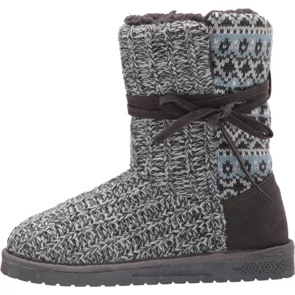 MUK LUKS Womens Pull on Fashion BootHeather Grey