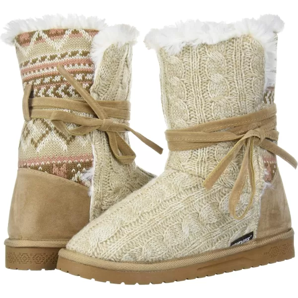 MUK LUKS Womens Pull on Fashion BootLight Brown