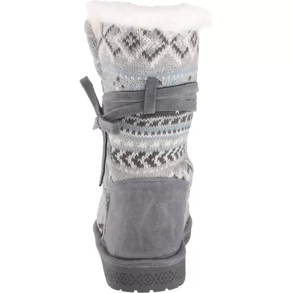 MUK LUKS Womens Pull on Fashion BootLight Grey