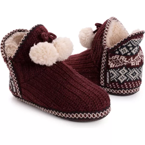 MUK LUKS Womens Pull on SlipperOxblood