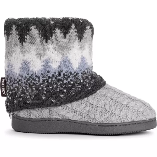 MUK LUKS Womens Raquel SlippersMedium Grey Heather