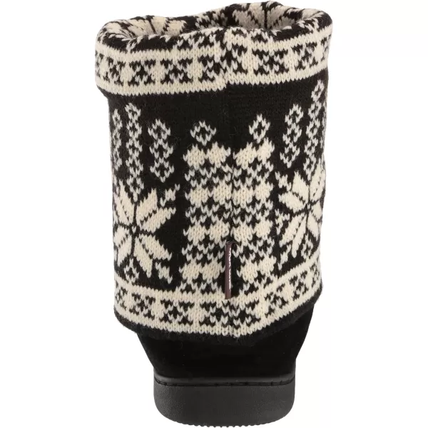 MUK LUKS Womens Raquel SlippersOxfordBlk Snowflake