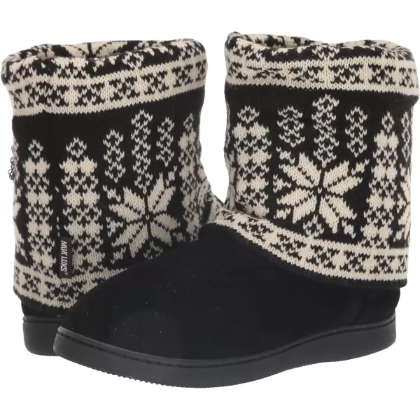 MUK LUKS Womens Raquel SlippersOxfordBlk Snowflake