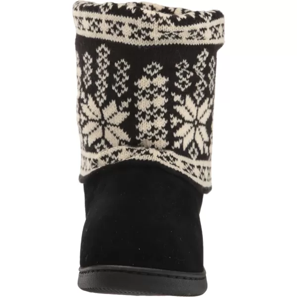 MUK LUKS Womens Raquel SlippersOxfordBlk Snowflake