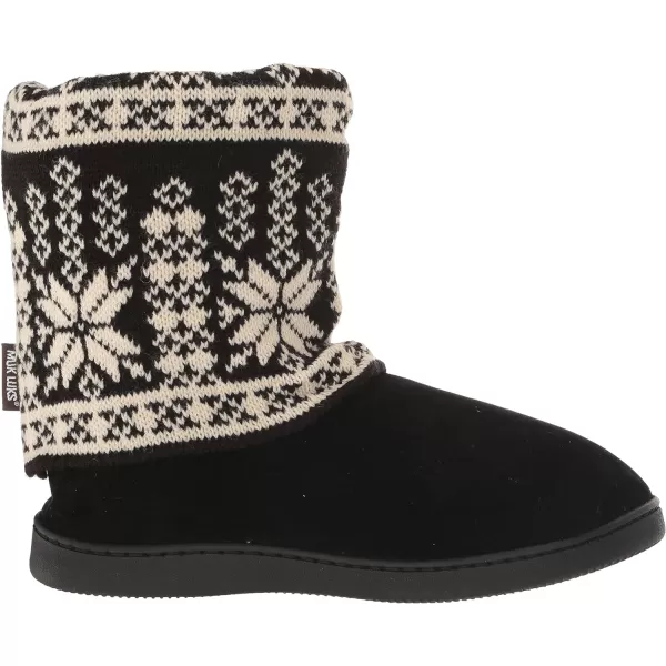 MUK LUKS Womens Raquel SlippersOxfordBlk Snowflake