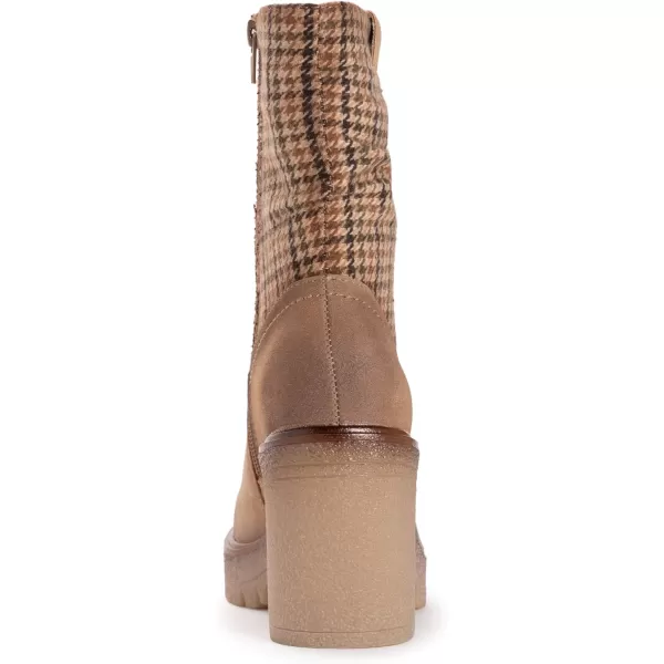 MUK LUKS Womens Riser Pop BootsHoundstooth Camel