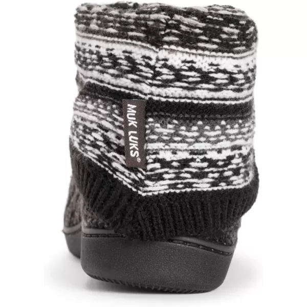 MUK LUKS Womens Rochelle SlippersBlackWhite Boho