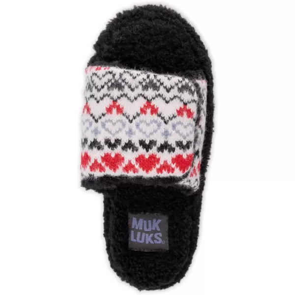 MUK LUKS Womens Romye Slide SlipperEbony