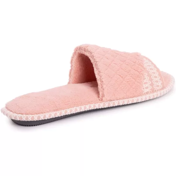 MUK LUKS Womens Sally Micro Chenille SlipperRose Gold