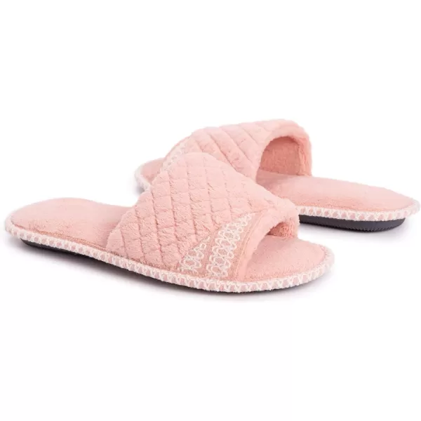 MUK LUKS Womens Sally Micro Chenille SlipperRose Gold