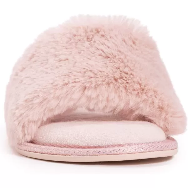 MUK LUKS Womens Sariah Slide SlipperSnow WhiteBlush