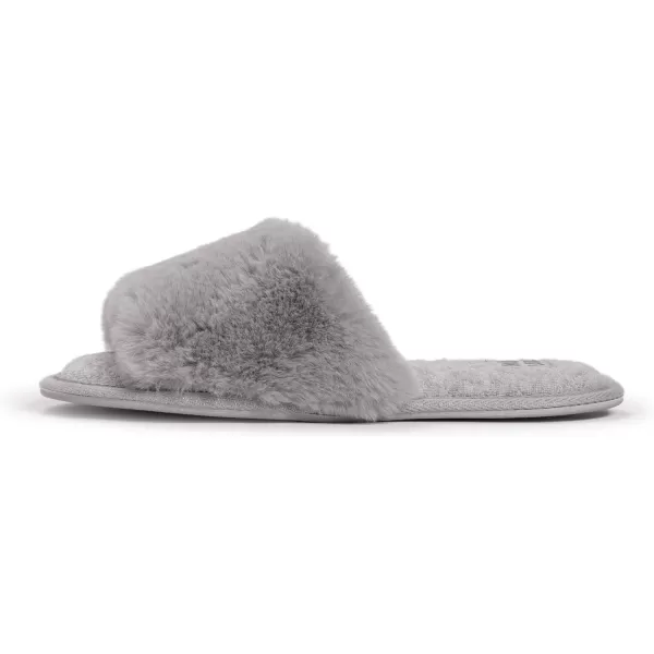 MUK LUKS Womens Sariah Slide SlipperSnow WhiteGrey