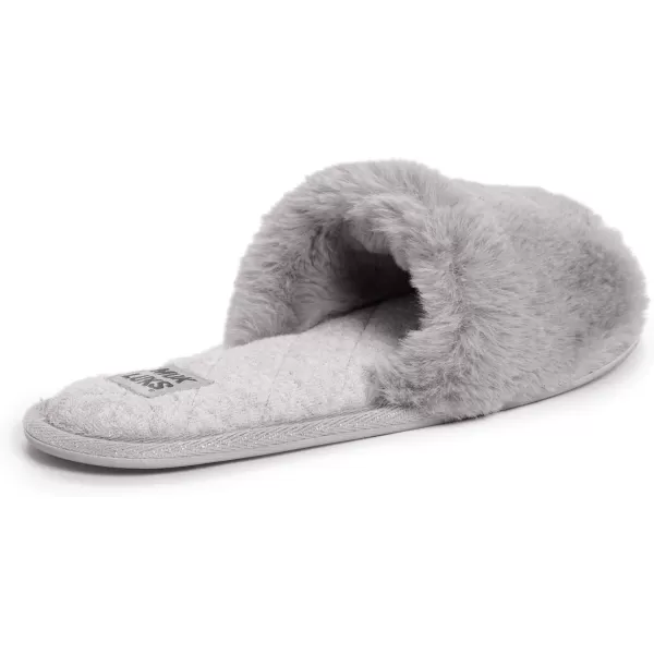 MUK LUKS Womens Sariah Slide SlipperSnow WhiteGrey