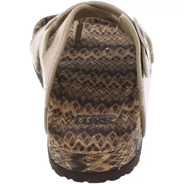 MUK LUKS Womens Shayna Terra Turf Flat SandalsBronze