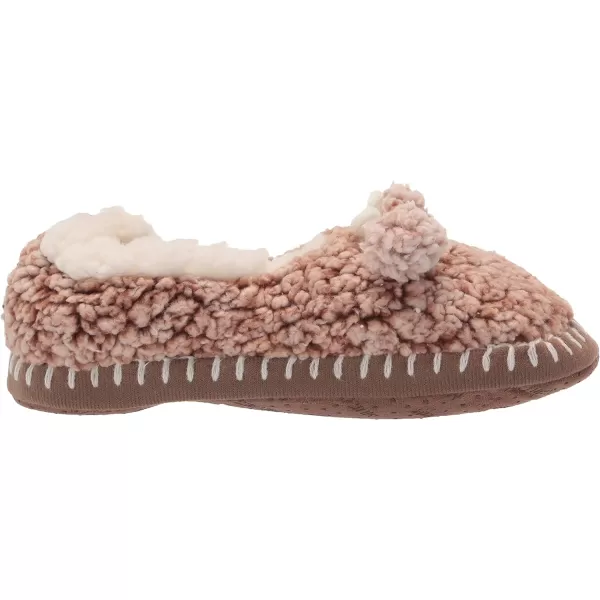 MUK LUKS Womens Sherpa Ballerina SlipperBrown