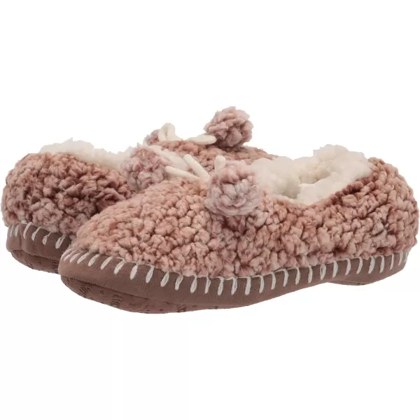 MUK LUKS Womens Sherpa Ballerina SlipperBrown