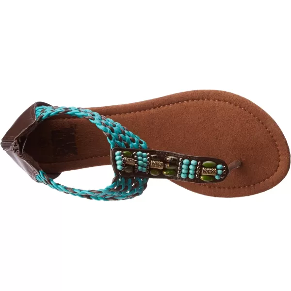 MUK LUKS Womens Sierra Braided Gladiator SandalTeal