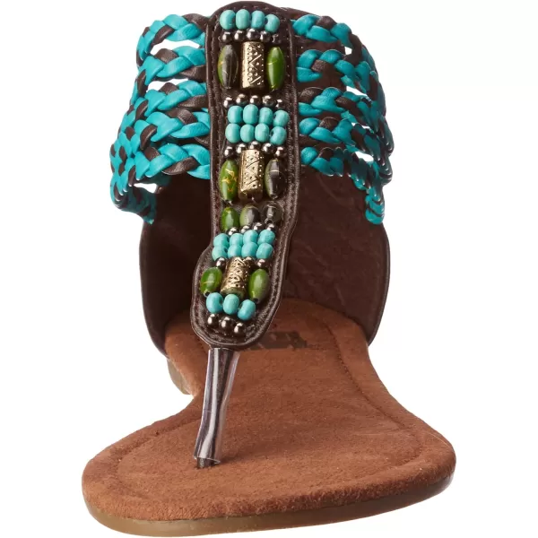 MUK LUKS Womens Sierra Braided Gladiator SandalTeal